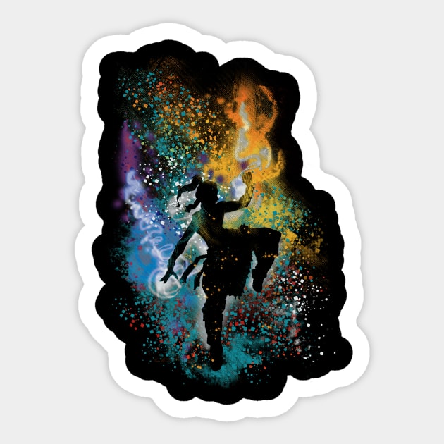 dancing with elements Sticker by kharmazero